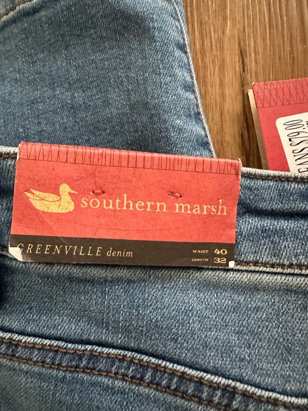 Southern Marsh Light Wash Straight Leg Men’s Jeans - Picture 7 of 8